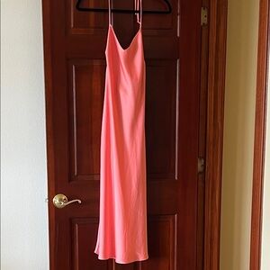Elegant Pink Backless Dress